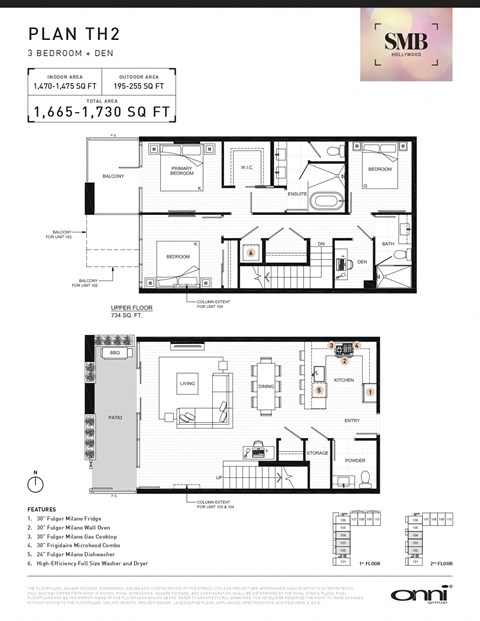 Floor plan for 3 beds, 3 baths, 1470 sqft